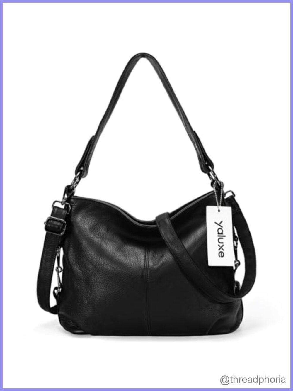 Genuine Leather Hobo Handbag Purse Crossbody Shoulder Bag